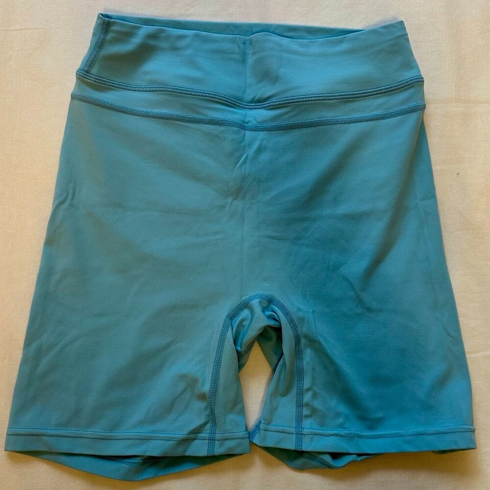 TomTiger High-Waist Yoga Shorts – Blue, Size S (Like New)